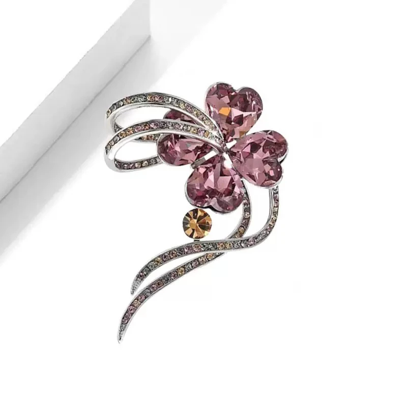 合金胸针 锌合金四叶草胸针#37时尚百搭胸花