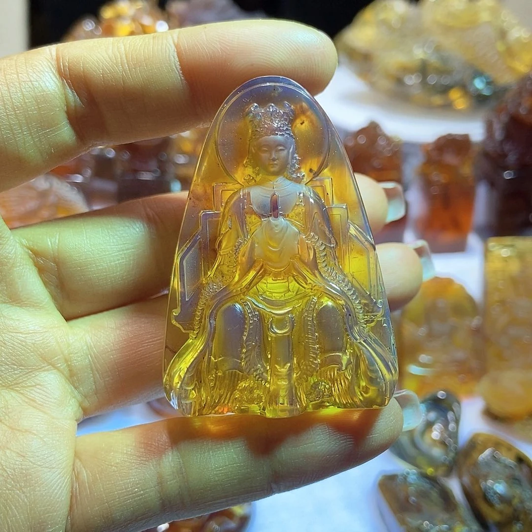 琥珀颈饰未镶嵌泰山奶奶