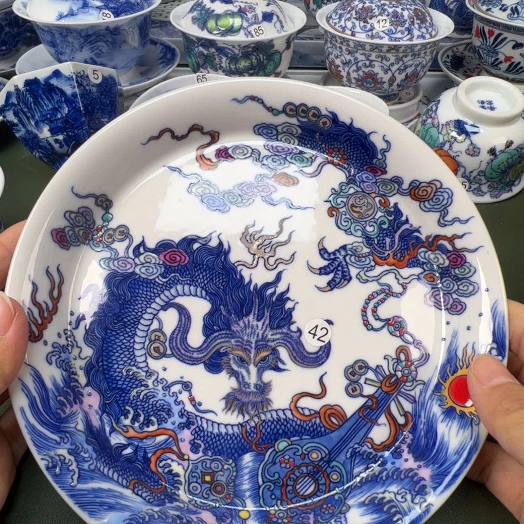 陶瓷景德镇纯手工纯手绘茶具木木42