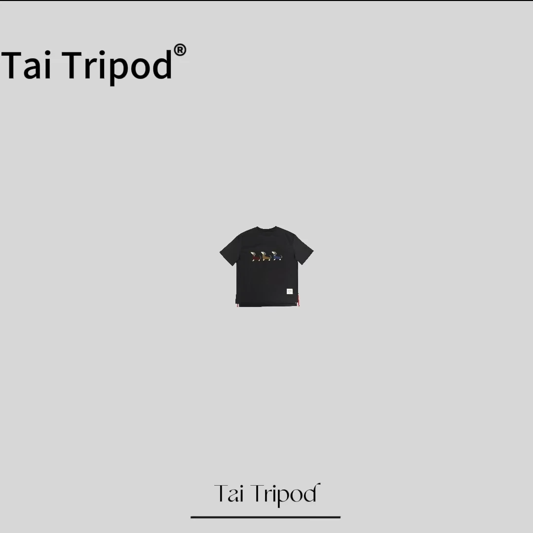 2025夏季新款纯棉短袖T恤男女腊肠狗圆领半袖休闲上衣