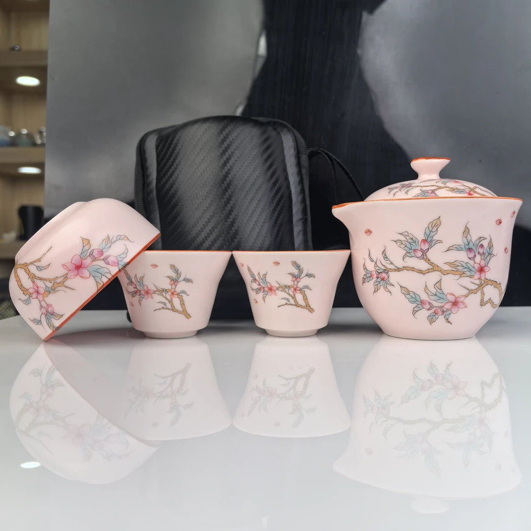 桃花【粉汝】一壶3杯（主人杯）C0898