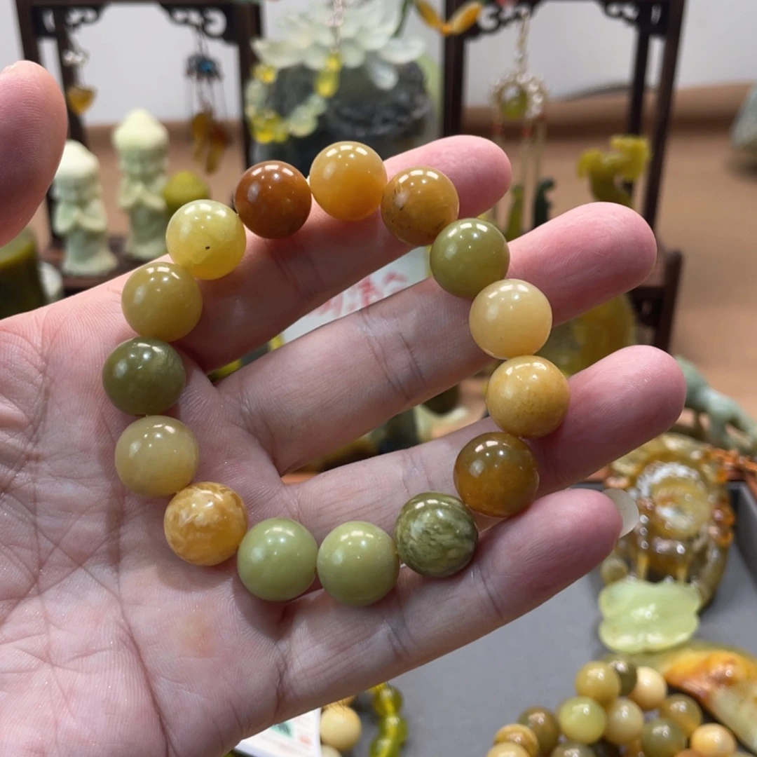 未镶嵌蛇纹石玉手链