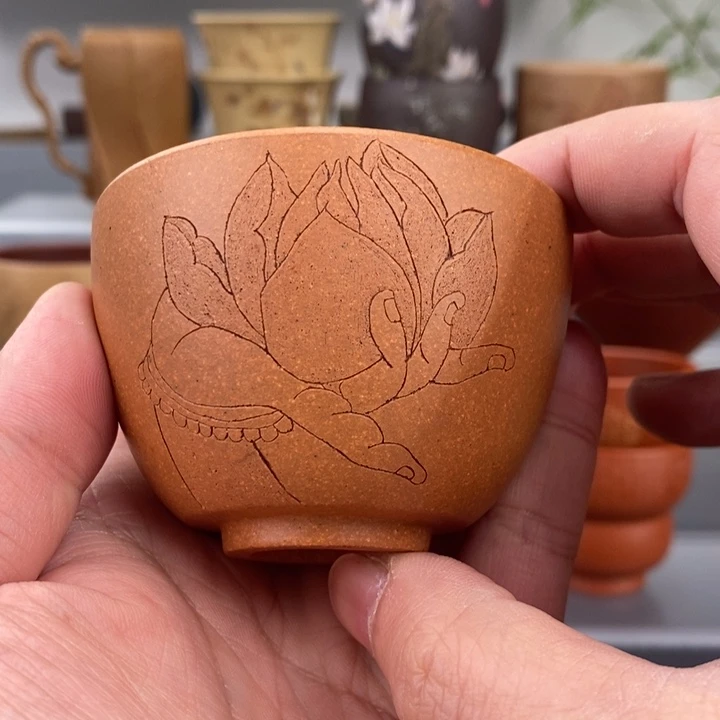 紫砂茶杯宜兴紫砂主人杯