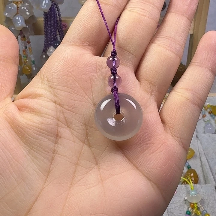 手机挂件福利款平安扣紫色款