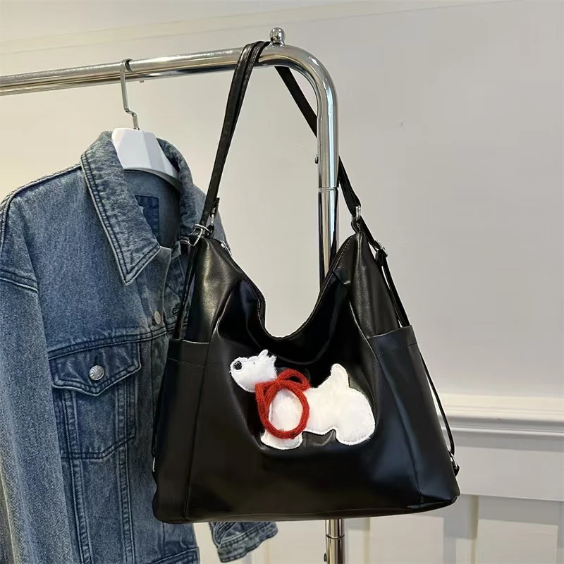 西高地托特包女包包2024新款潮韩国双肩包休闲大容量背包单肩大包