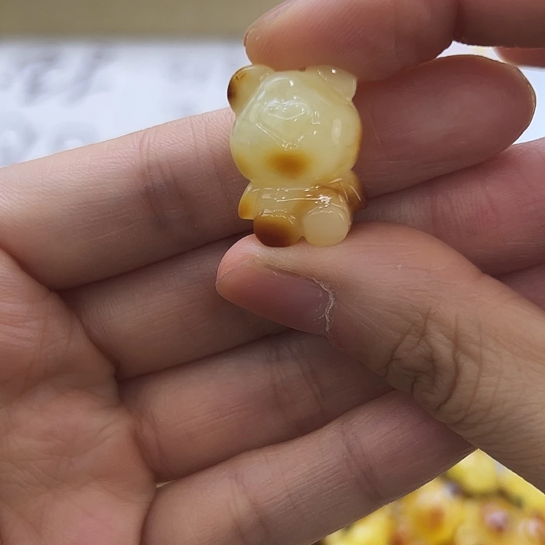 未镶嵌颈饰蜜蜡蜜蜡熊小浩浩专拍