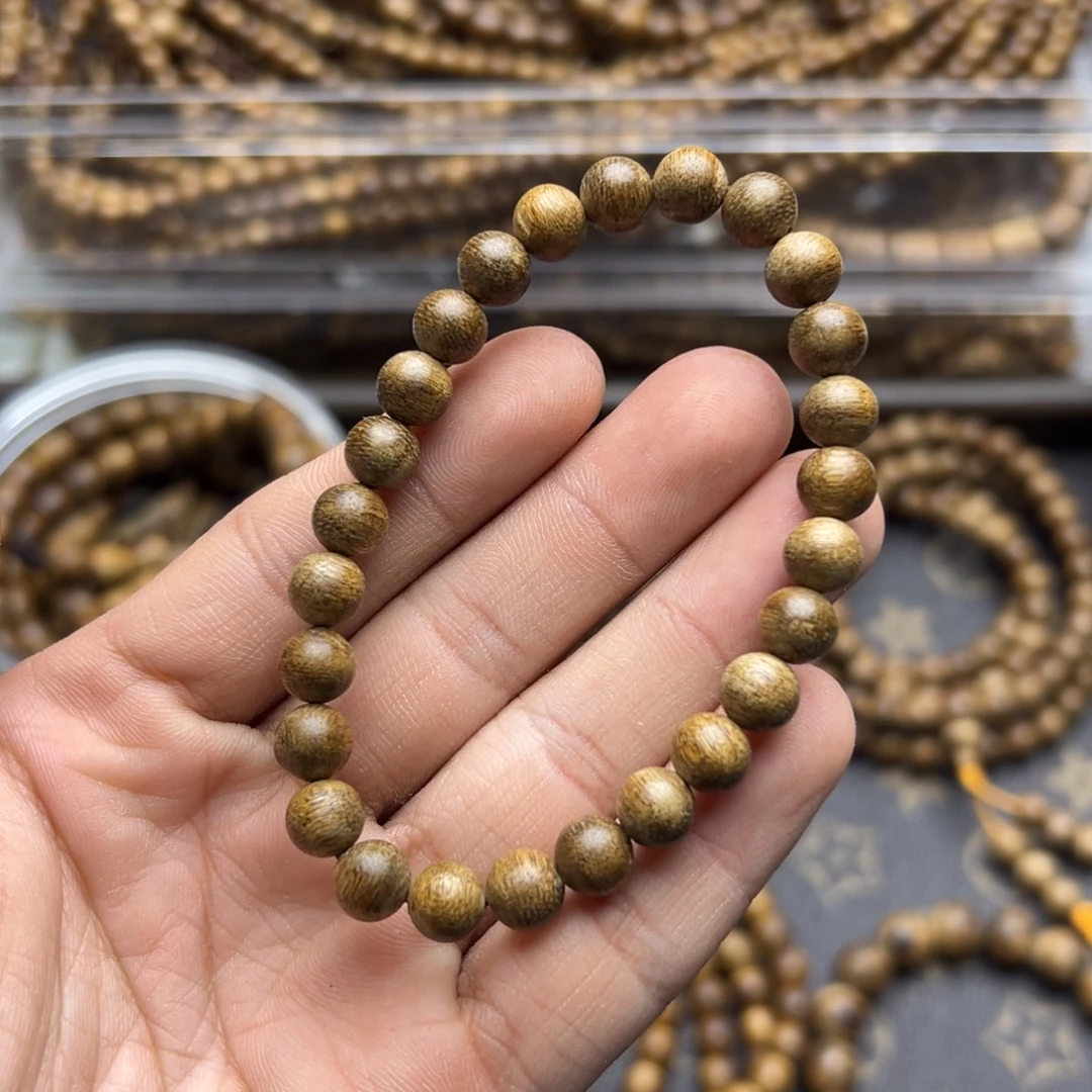 沉香手串西马1.0/2克➕圆珠单圈