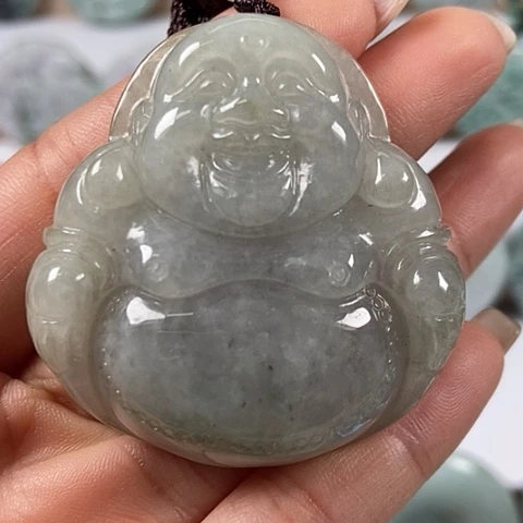 翡翠颈饰未镶嵌大佛有避雕福利