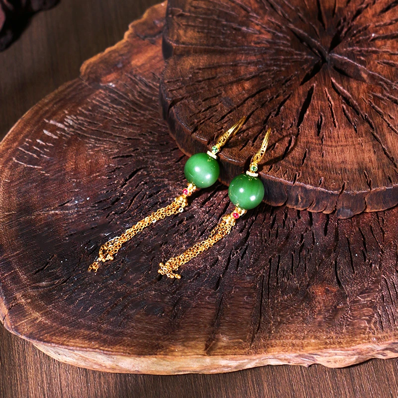 和田玉耳饰【5722V】