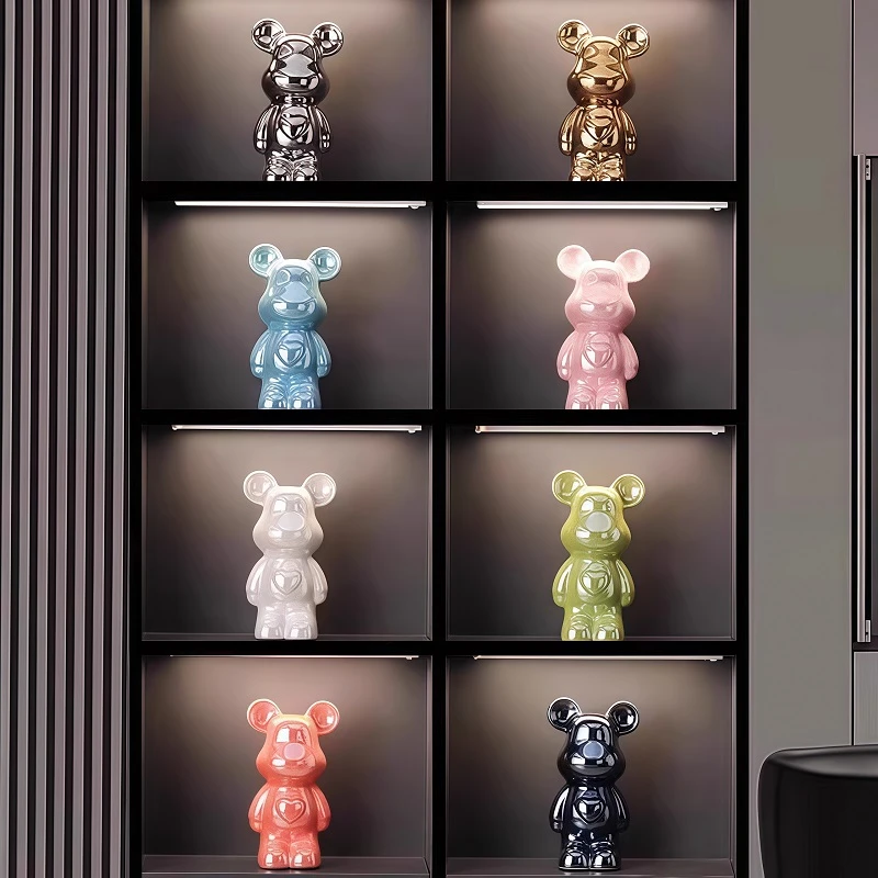 【狂欢价】轻奢潮玩暴力熊陶瓷摆件客厅电视柜家居高档装饰品送礼