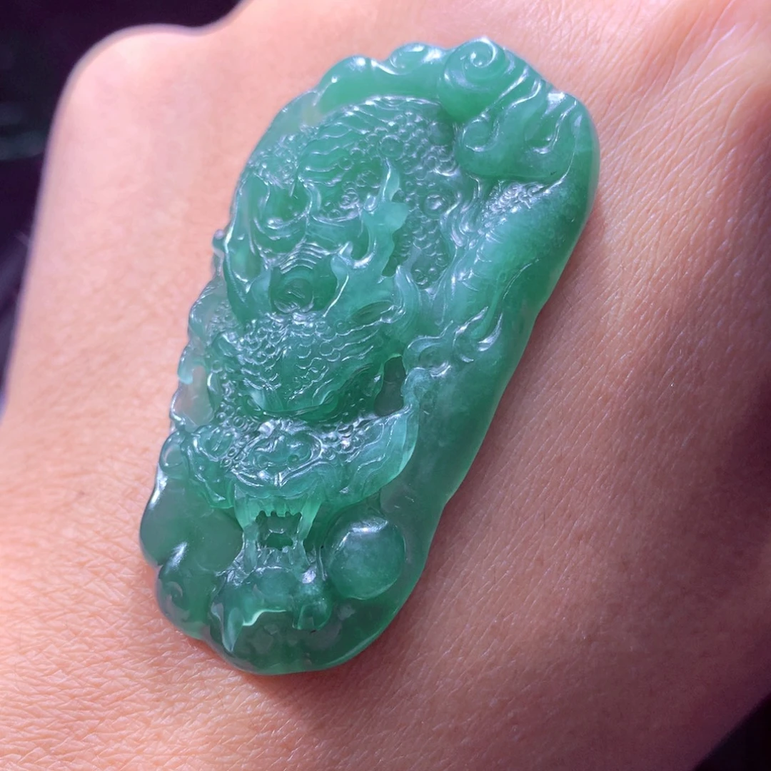 定制翡翠未镶嵌天然翡翠A货毛货挂件