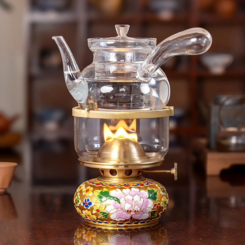 【珐琅小灯】烧水煮茶空气灯活火茶灯烧水壶煮茶炉功夫茶具套装