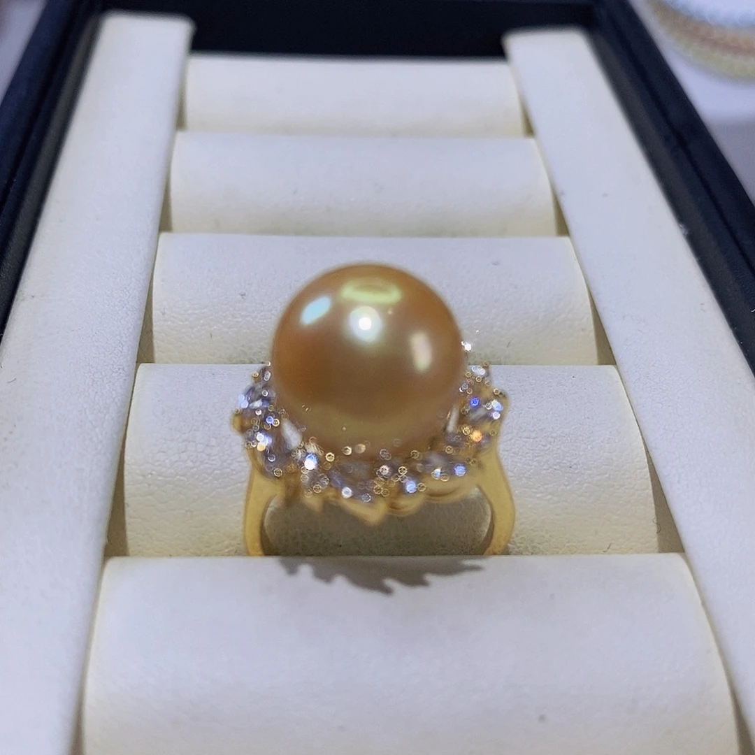 淡水珍珠戒指合金