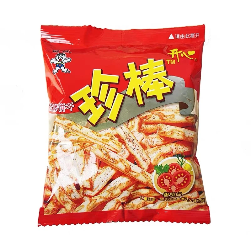 旺旺网红酥性薄脆手指发酵饼干番茄牛肉味早餐茶点散零食