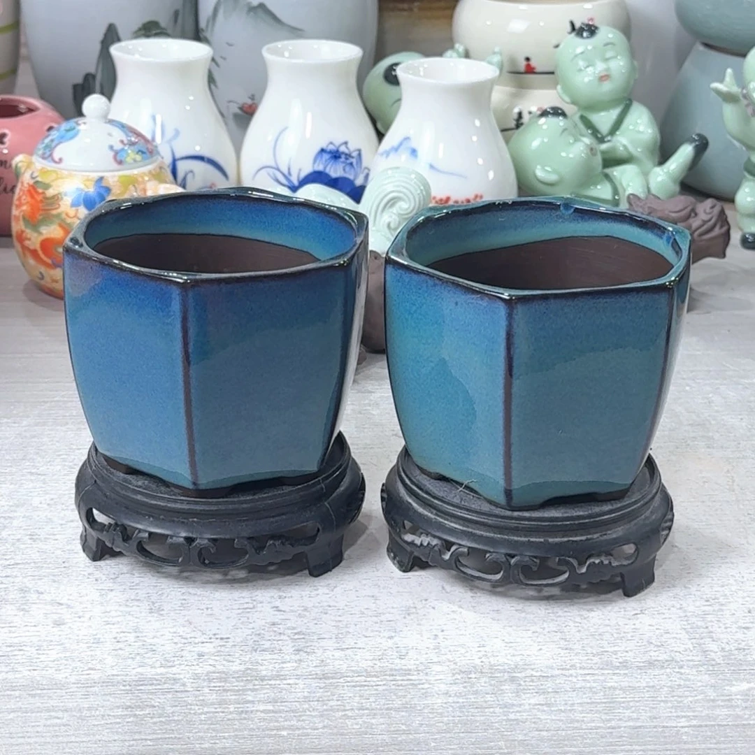 口径  10*8陶瓷绿植多肉微瑕花盆