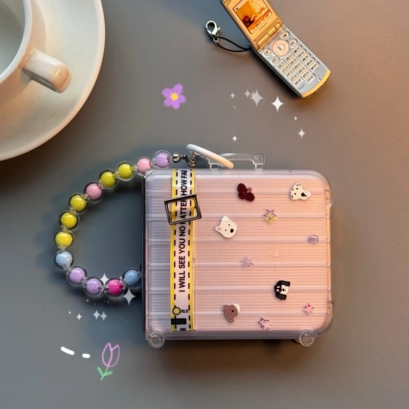 适用小米mixflip手机壳新款可爱卡通磨砂透明折叠屏全包保护壳套