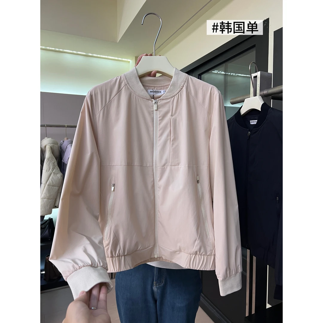 【韩单】J23飞行员夹克女短款秋冬韩版宽松休闲老钱风棒球服外套