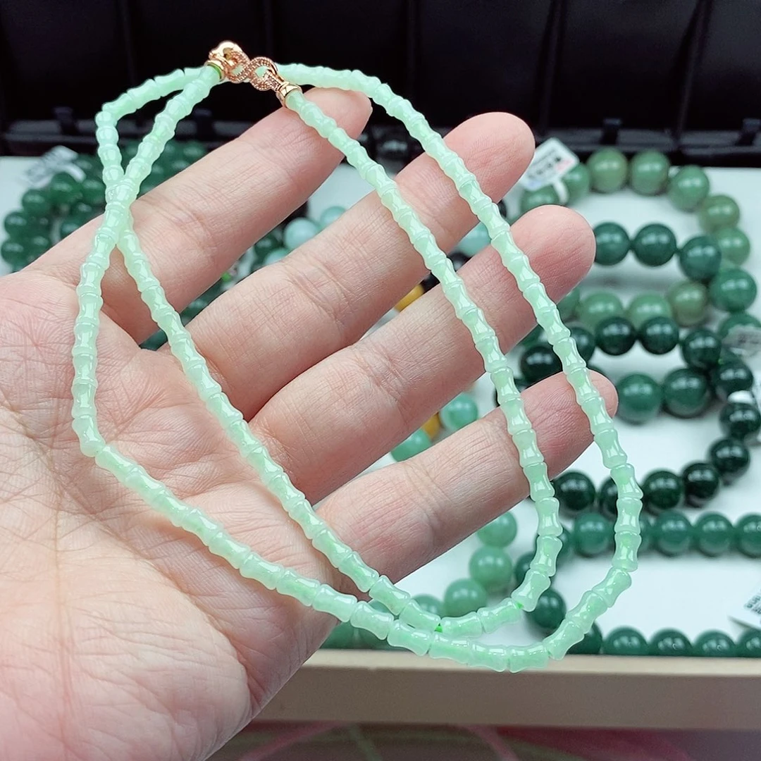 翡翠未镶嵌毛衣链