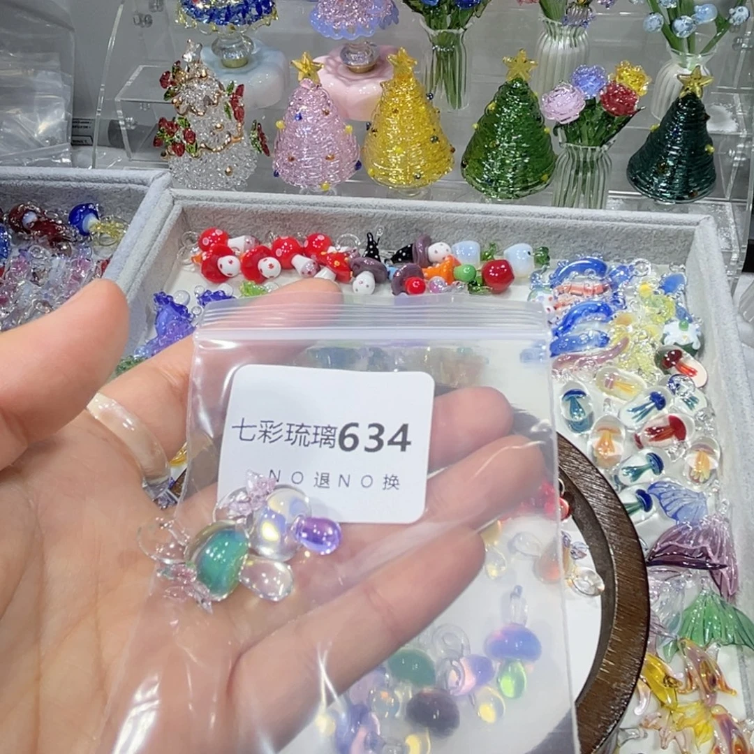 包***理玻璃颈饰634蘑菇两个