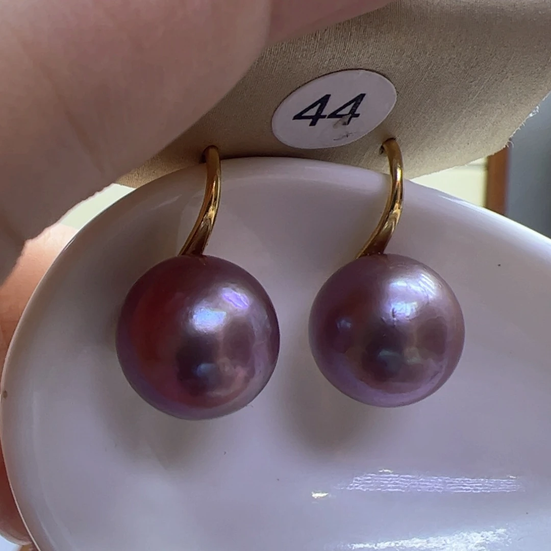 淡水珍珠耳饰银S925镶嵌