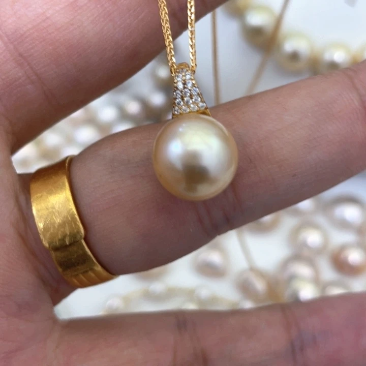 银S925镶嵌颈饰海水珍珠