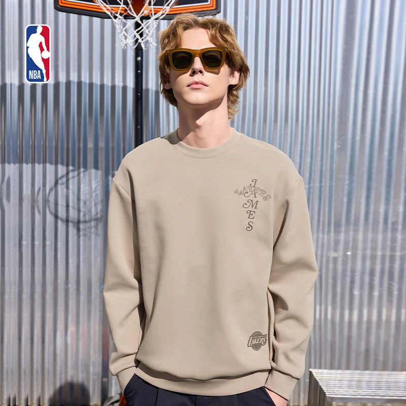 NBA官方库里詹姆斯得分狂潮系列秋季情侣款圆领长袖休闲运动卫衣