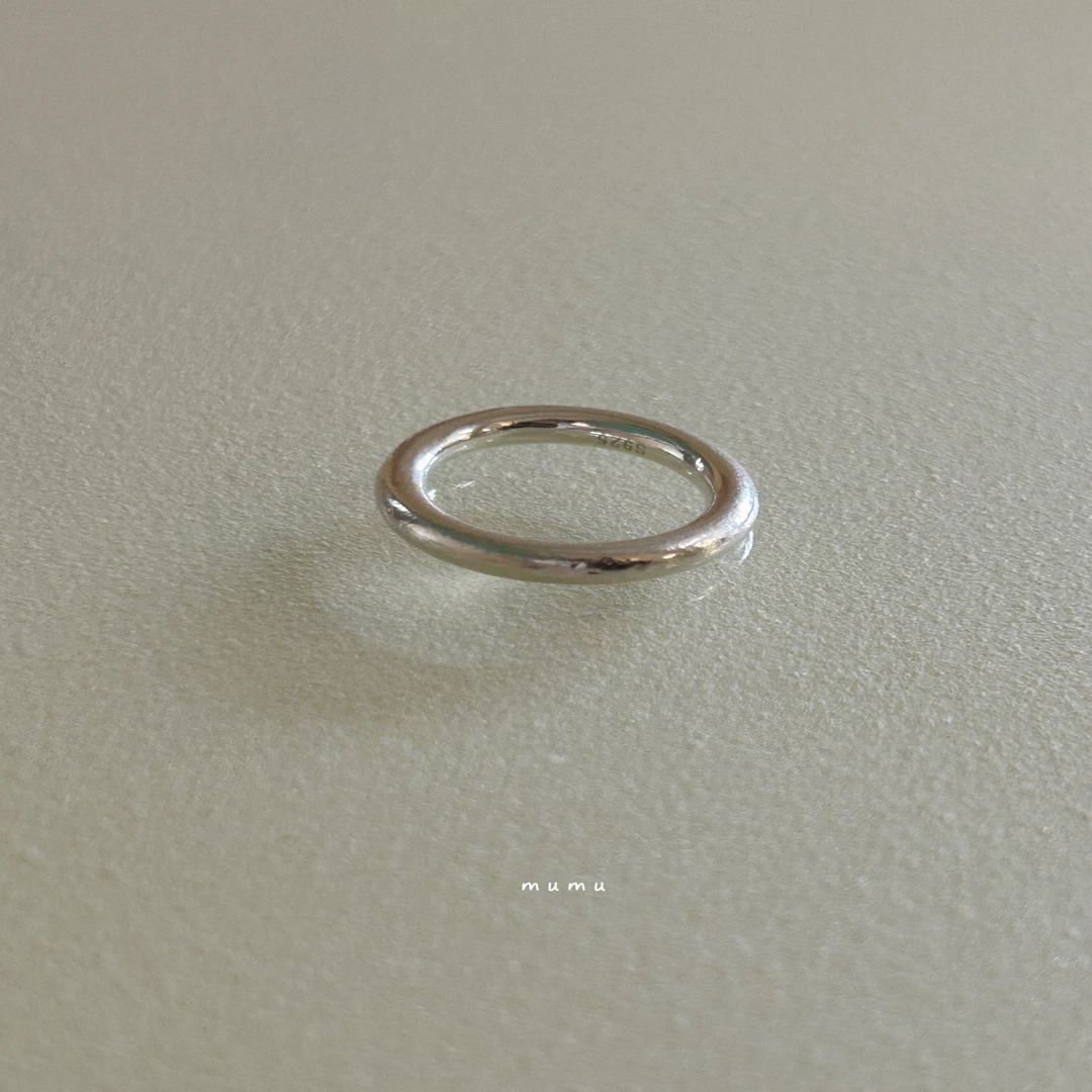 925银戒指 mumu s925百搭叠戴素圈戒指简约