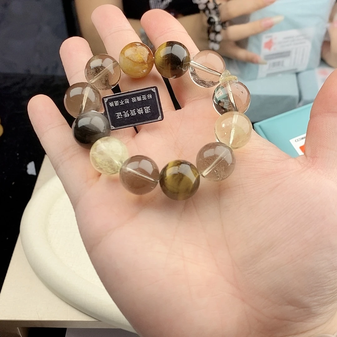 银S925镀金镶嵌手链水晶