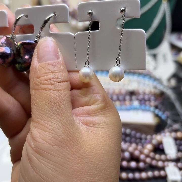合金耳饰淡水珍珠