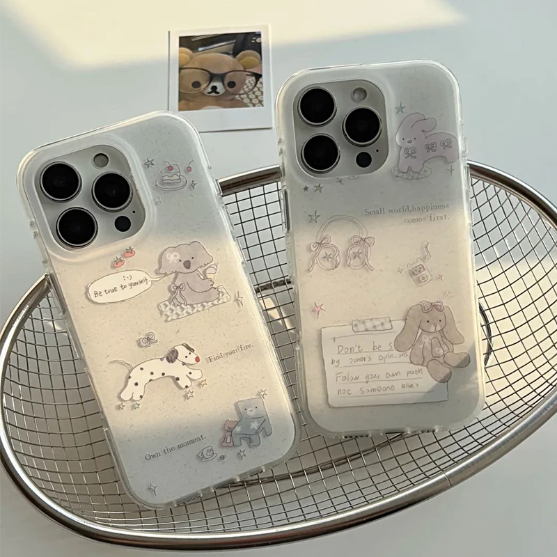 ins小众考拉兔子适用苹果16手机壳iPhone13/15套华为vivo小米oppo