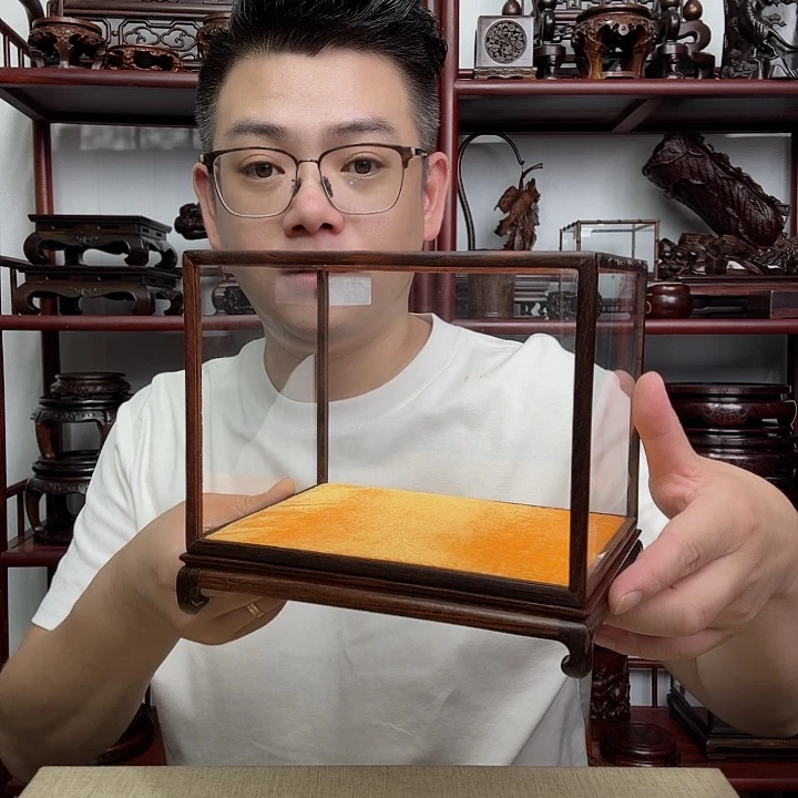 大红酸枝工艺品底座