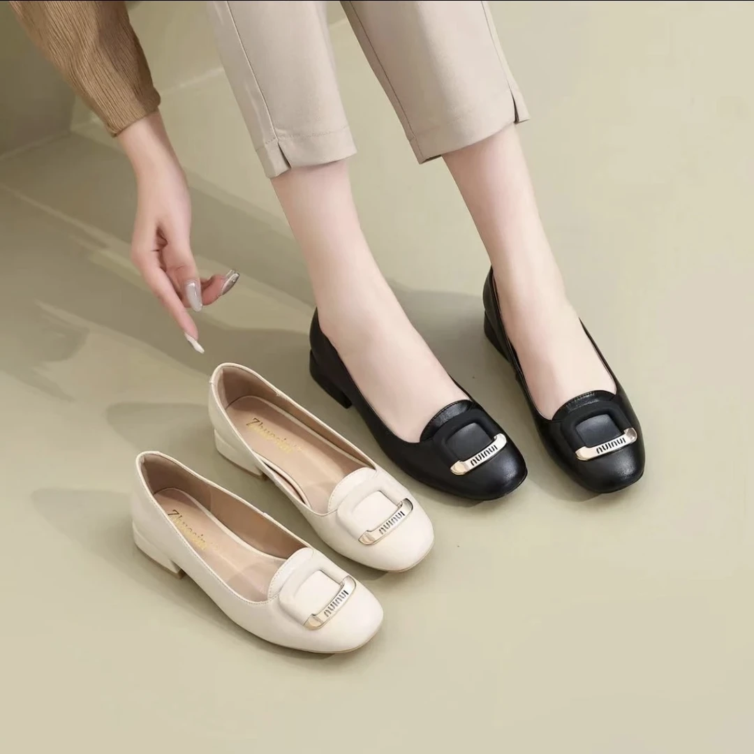 【品牌力荐】2025新款春夏季圆头浅口平底一脚蹬软底百搭1921