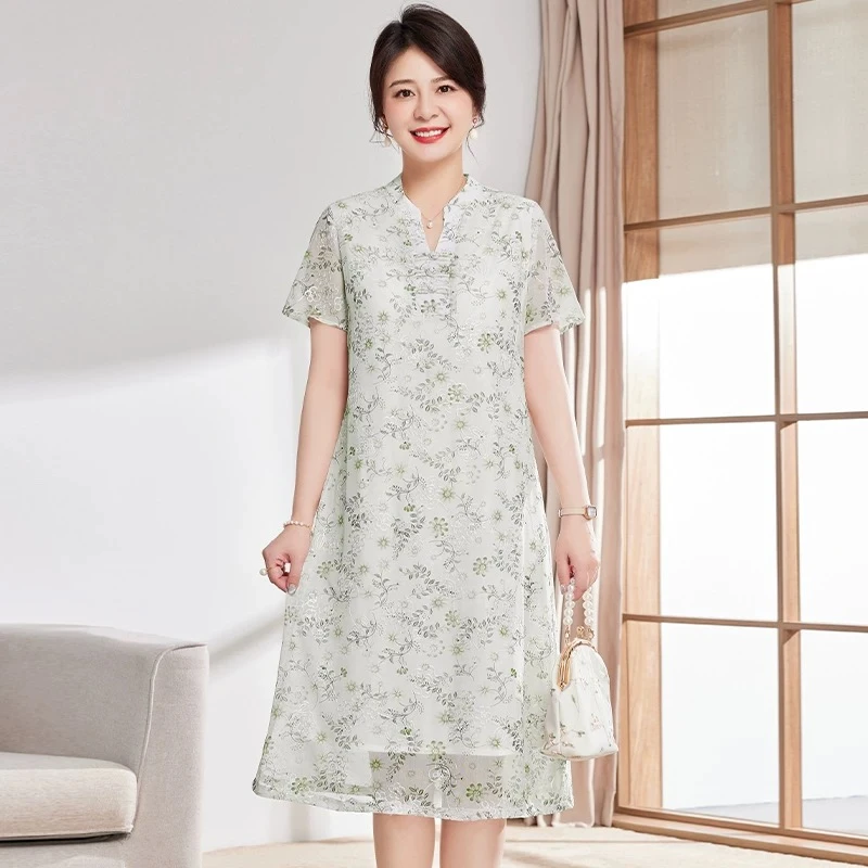 X0507春秋季气质连衣裙女显瘦收腰时尚减龄遮肉修身连衣裙