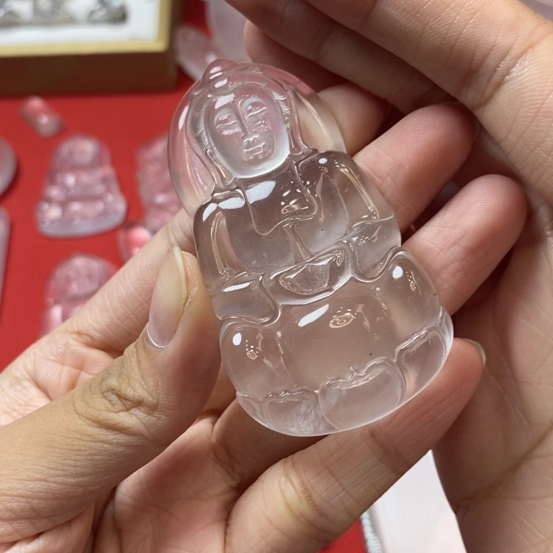 石英质玉未镶嵌佛公吊坠