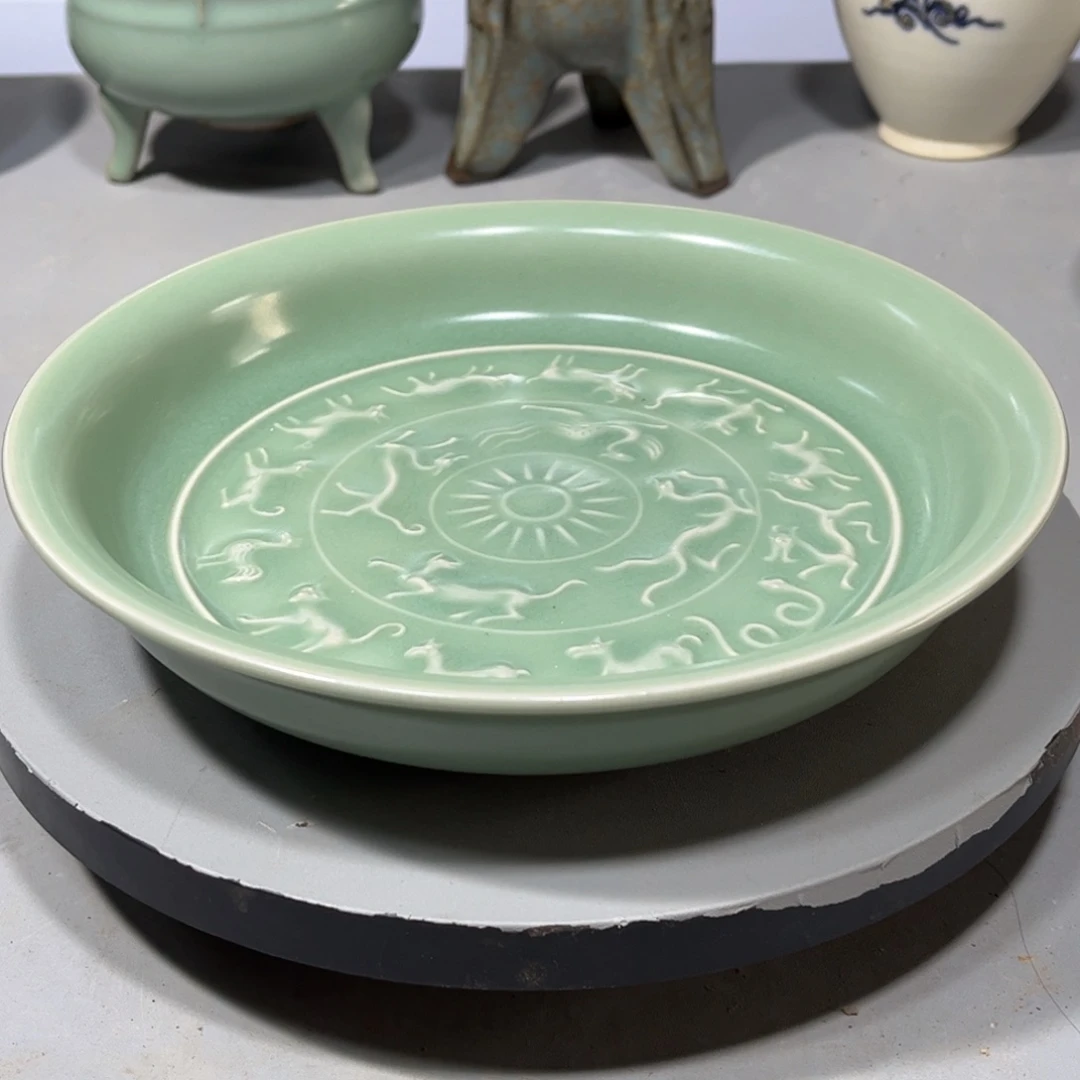 瓶白*龙泉青瓷洗品相完美