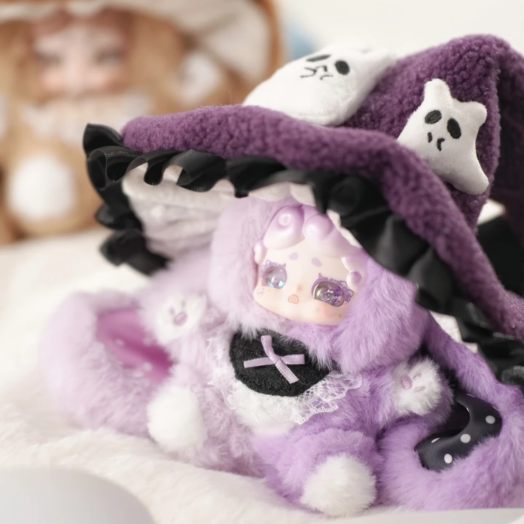 正版LuckyDeerNai晚安小兔魔女来信毛绒盲盒手办公仔摆件娃娃包挂