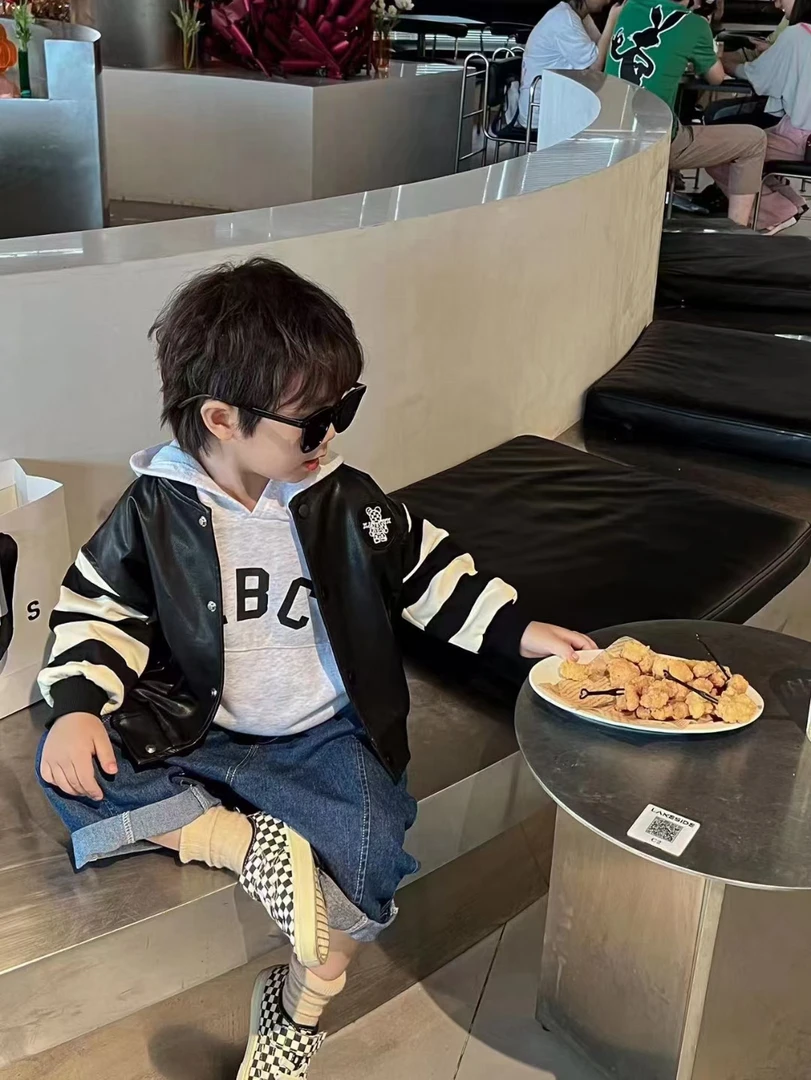 小童皮衣休闲外套