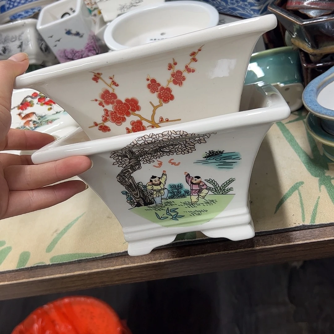 花盆紫砂180号瑕疵2个口不正处理介意勿拍19/10cm
