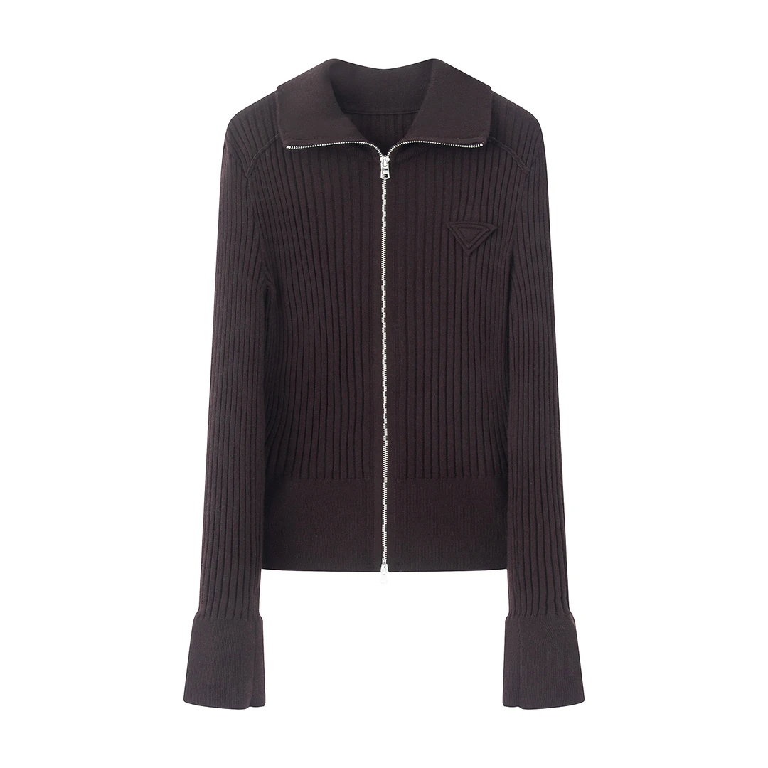 艾诺丝商场同款2025秋季新品针织衫女开衫通勤穿搭简约外套803115