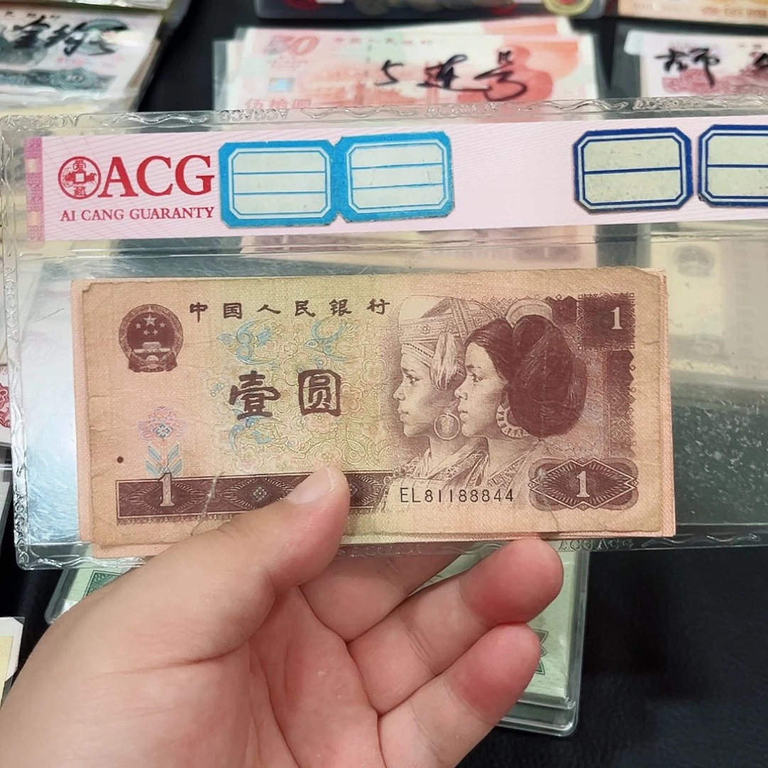 961壹圆十张一组中间豹流通品相