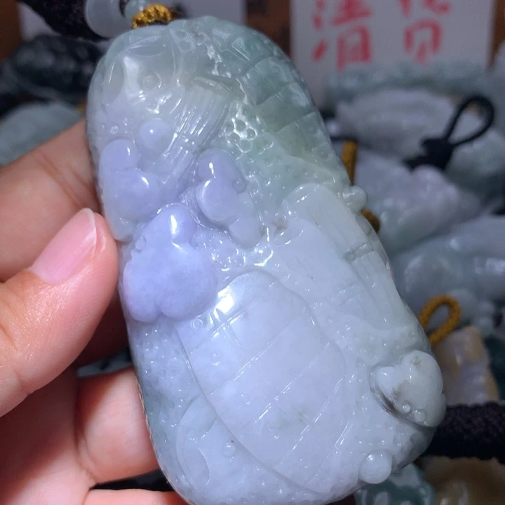 翡翠未镶嵌颈饰保真天然A货翡翠