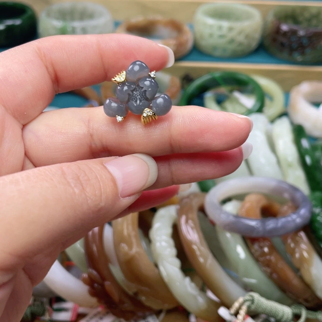 银S925镶嵌戒指和田玉