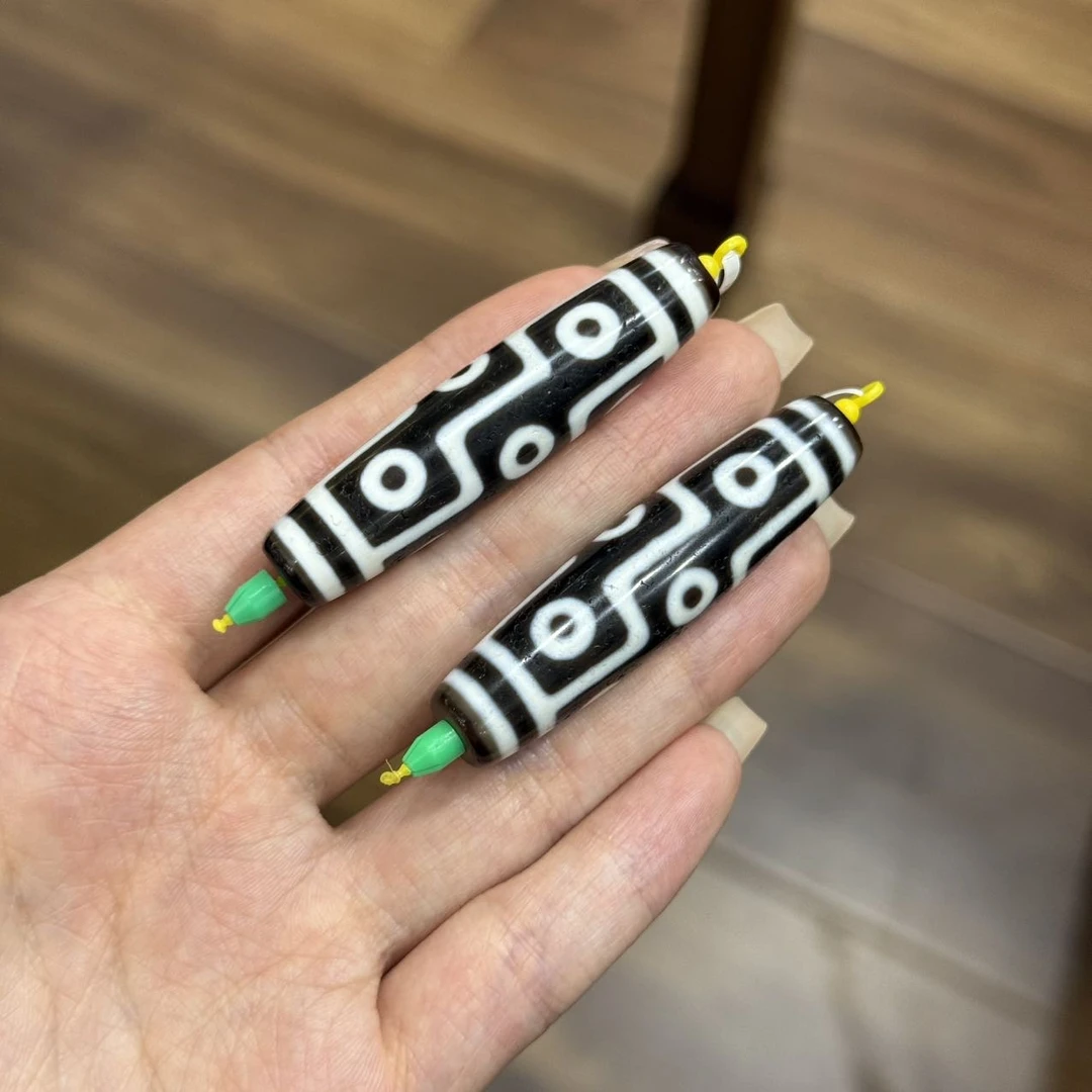 【曹美丽精选】 H51732-玛瑙DIY单珠（九眼）-多样性发其一-12*52mm
