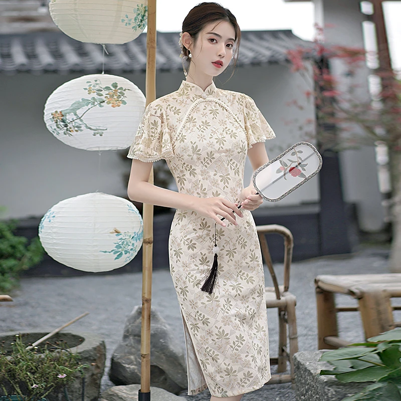 新中式旗袍国风改良年轻款少女高级感时尚气质高端小个子连衣裙