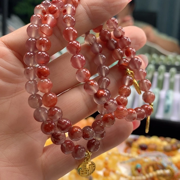 琥珀未镶嵌手链天然