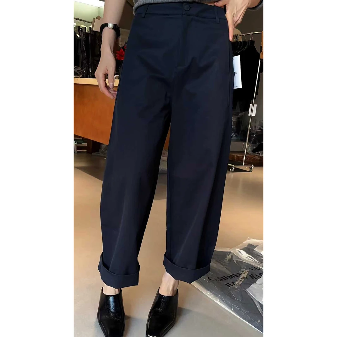秋冬新款5629休闲裤宽松显瘦百搭女裤薄款直筒裤