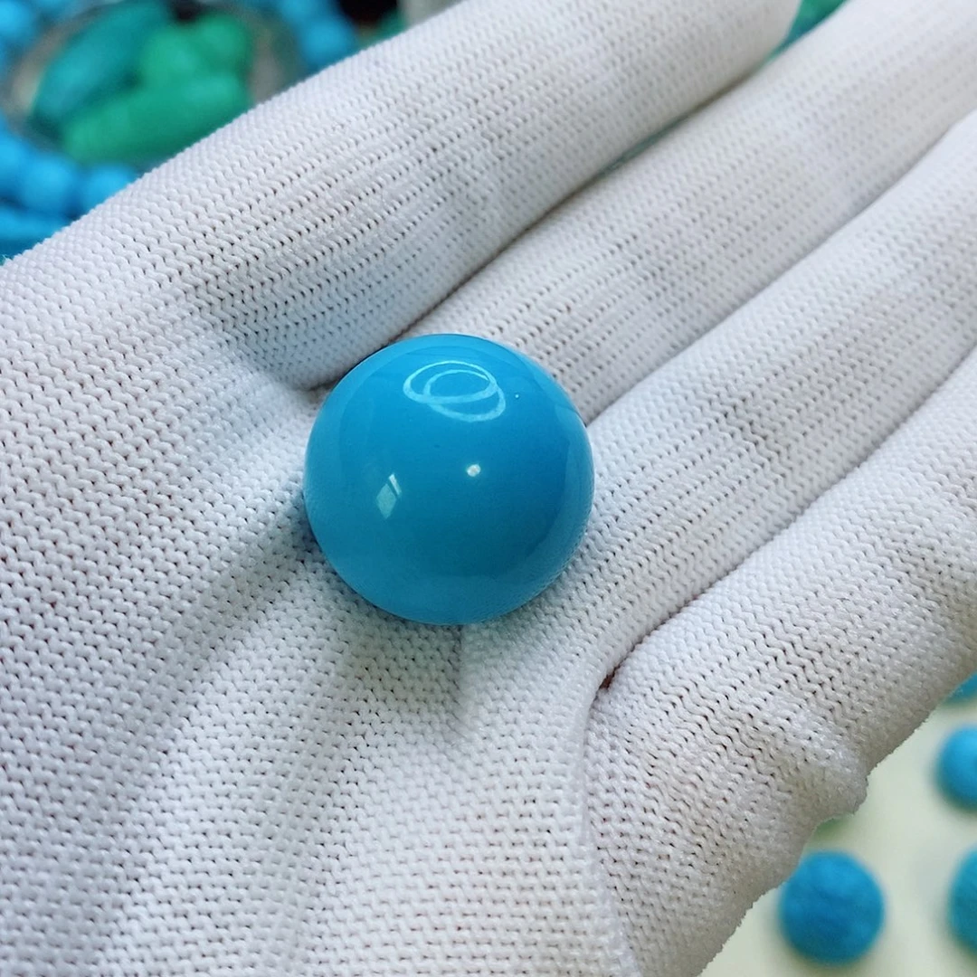 一颗圆型高瓷蓝卡20mm