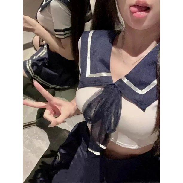 水手》乖乖猫衣橱性感小胸大胸酒吧直播拍照裙子