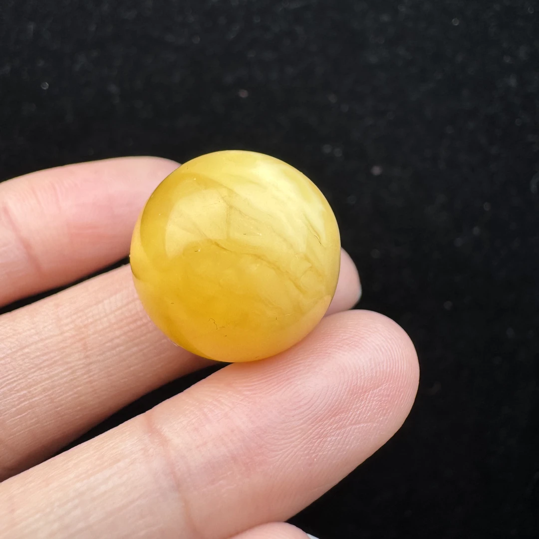 A1879天然俄料蜜蜡单珠18.8mm 支持鉴定 假一罚四