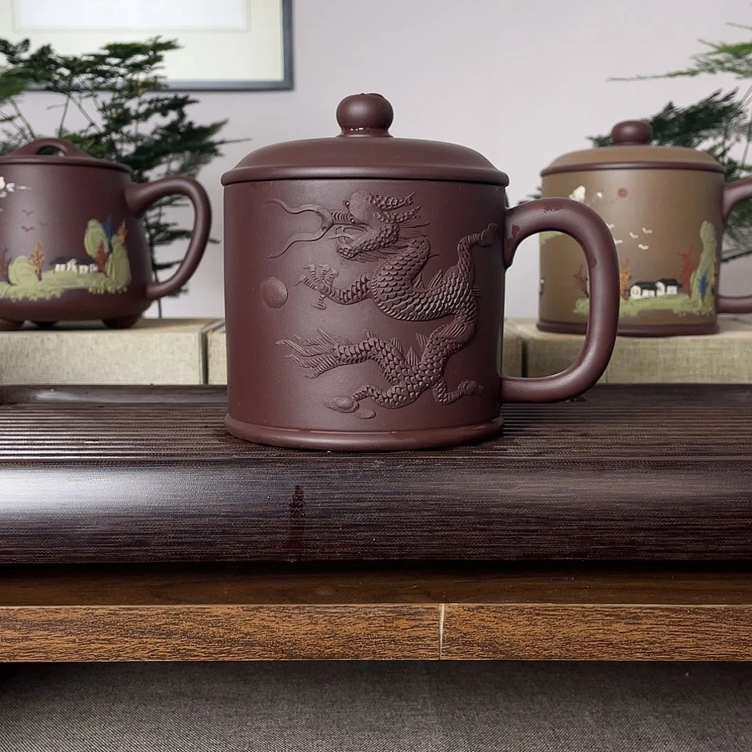 紫砂茶杯优惠价500cc龙杯